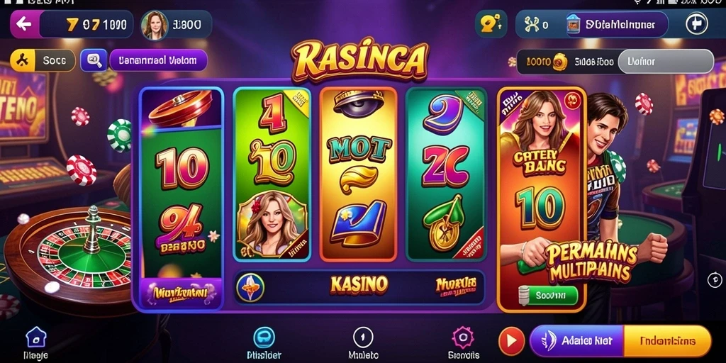 Menu pilihan karakter dengan banyak opsi menarik.